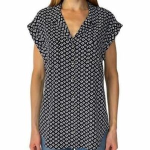 Jachs Girlfriend Top Blouse L navy cream bohemian